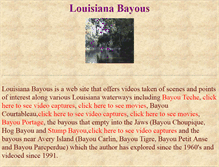 Tablet Screenshot of louisianabayous.org